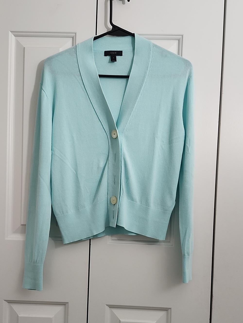 Talbots Mint-Teal Button-Front V-Neck Cardigan